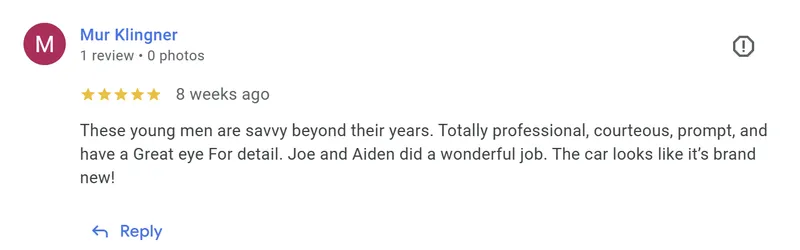 GrandVista Google Review 1